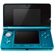 BRAND NEW NINTENDO 3DS COSMO BLACK AQUA BLUE GAMING SYSTEM