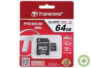 Карта памяти Transcend microSDXC 64GB Class 10 UHS-I Premium